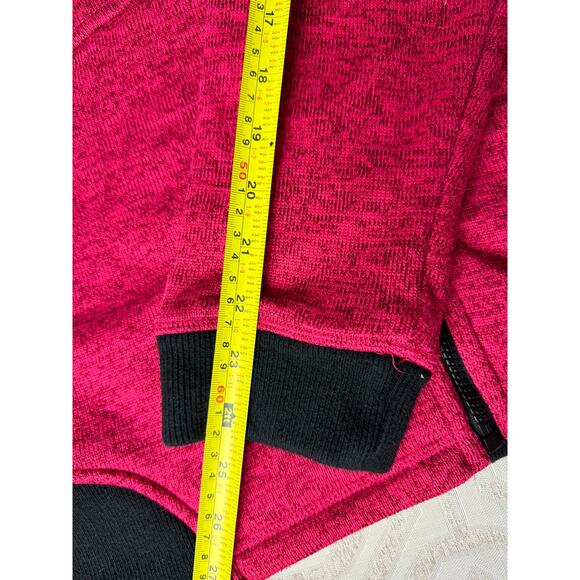 Calvin Klein Performance Full Zip Jacket Women’s Large  Pink Black Knit Sweater - Picture 6 of 9